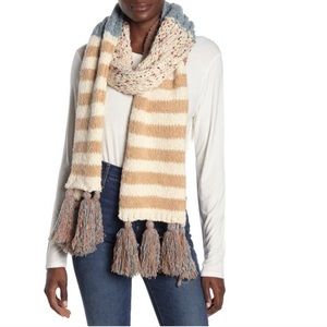 Free People Nova Tassel Scarf Neutral Boho